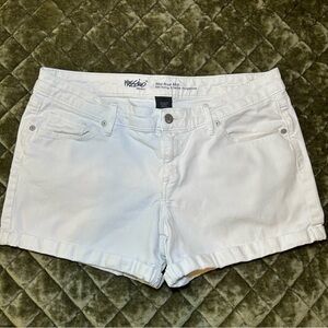 Mossimo Supply Co. White Mid Rise Jean Shorts